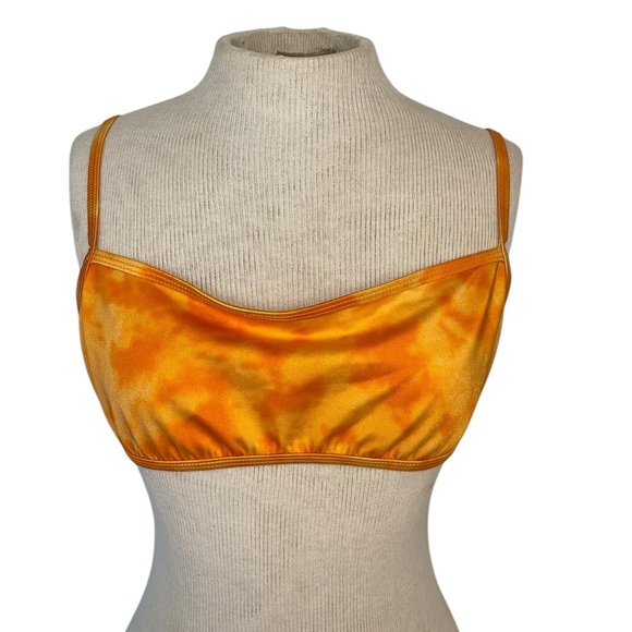 PACSUN Vibrant Orange Tie-Dye Crop TOP ONLY - Picture 2 of 6